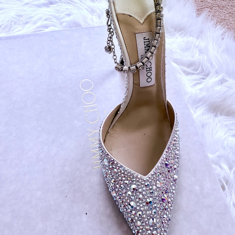 Jimmy Choo Crystal SAEDA Pumps (100mm) - RARE / BEAUTIFUL FIND